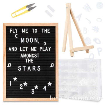 12*16inch black felt letter message board with stand